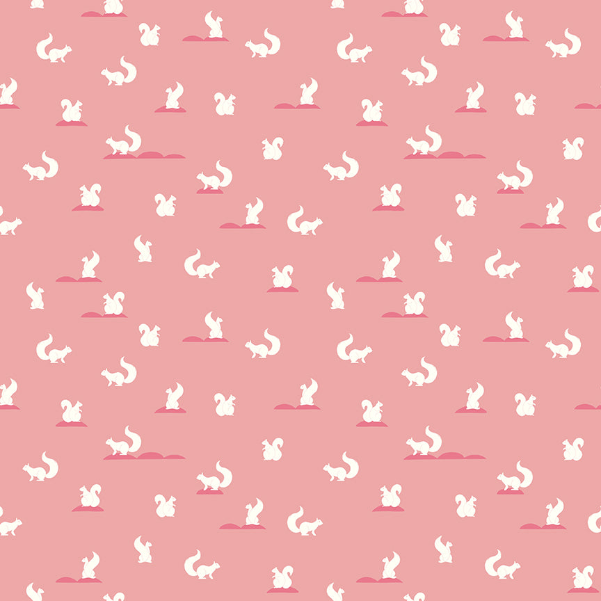 South Hill Yard Friends in Rose Pink by the 1/2 yard