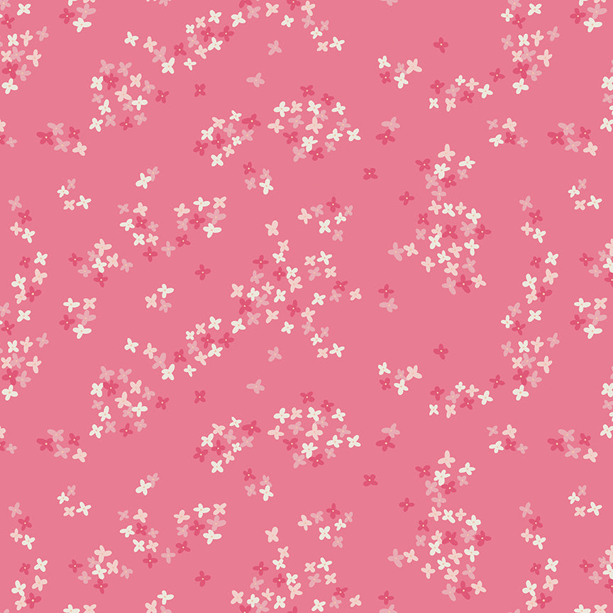 South Hill Flower Bed in Sugar Pink by the 1/2 yard