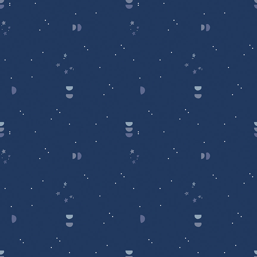 South Hill Confetti Sky in Navy by the 1/2 yard