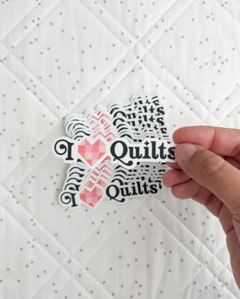 I Heart Quilts Sticker