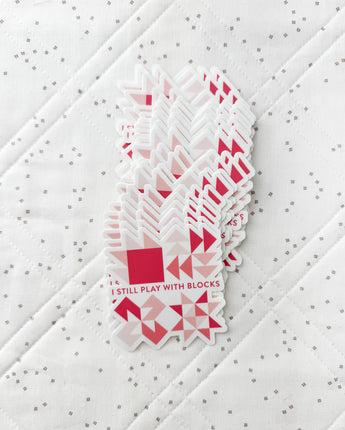 Play With Blocks Sticker - Pink