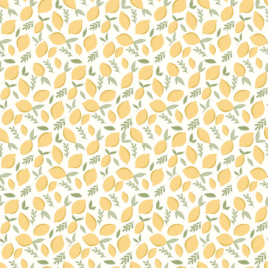 Daybreak Lemons in Cream by the 1/2 yard
