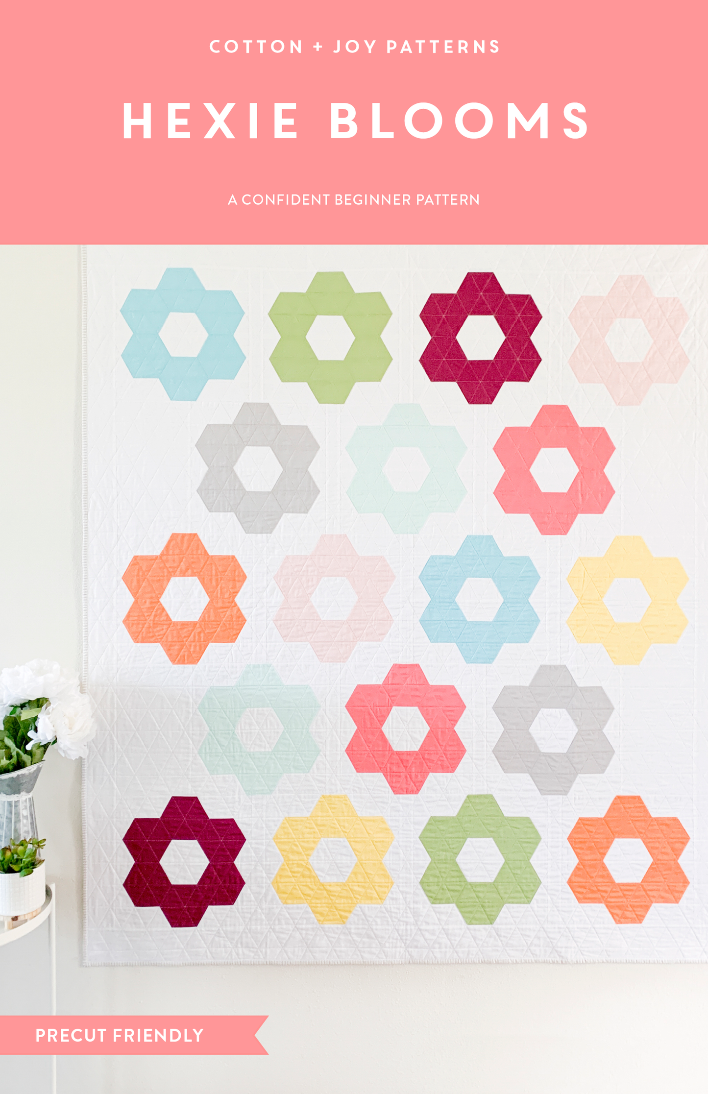 Hexie Blooms Quilt - Set of 5