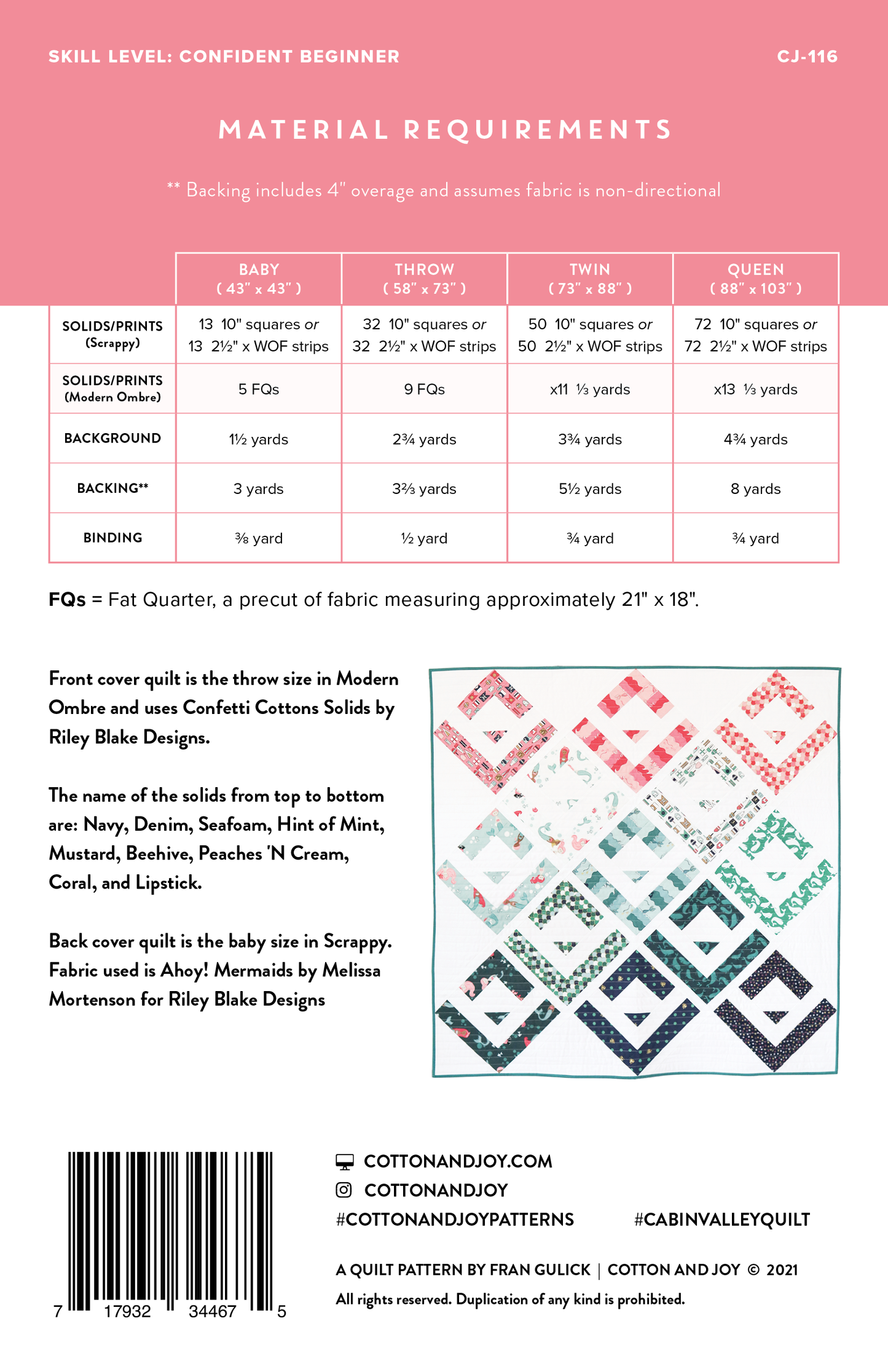 Cabin Valley Quilt - Set of 5