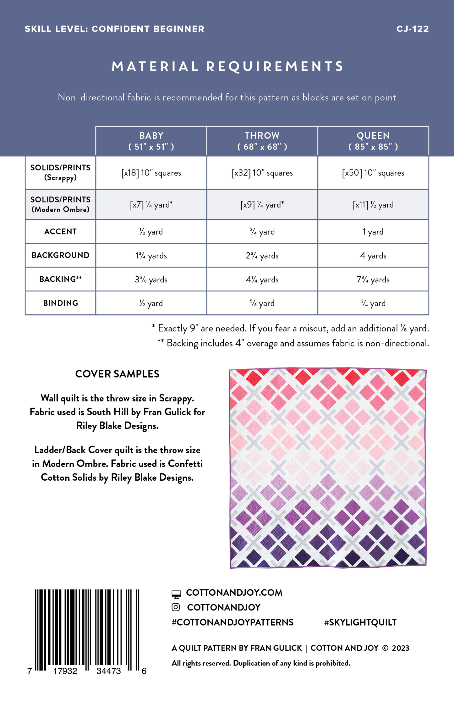 Skylight Quilt - Set of 5