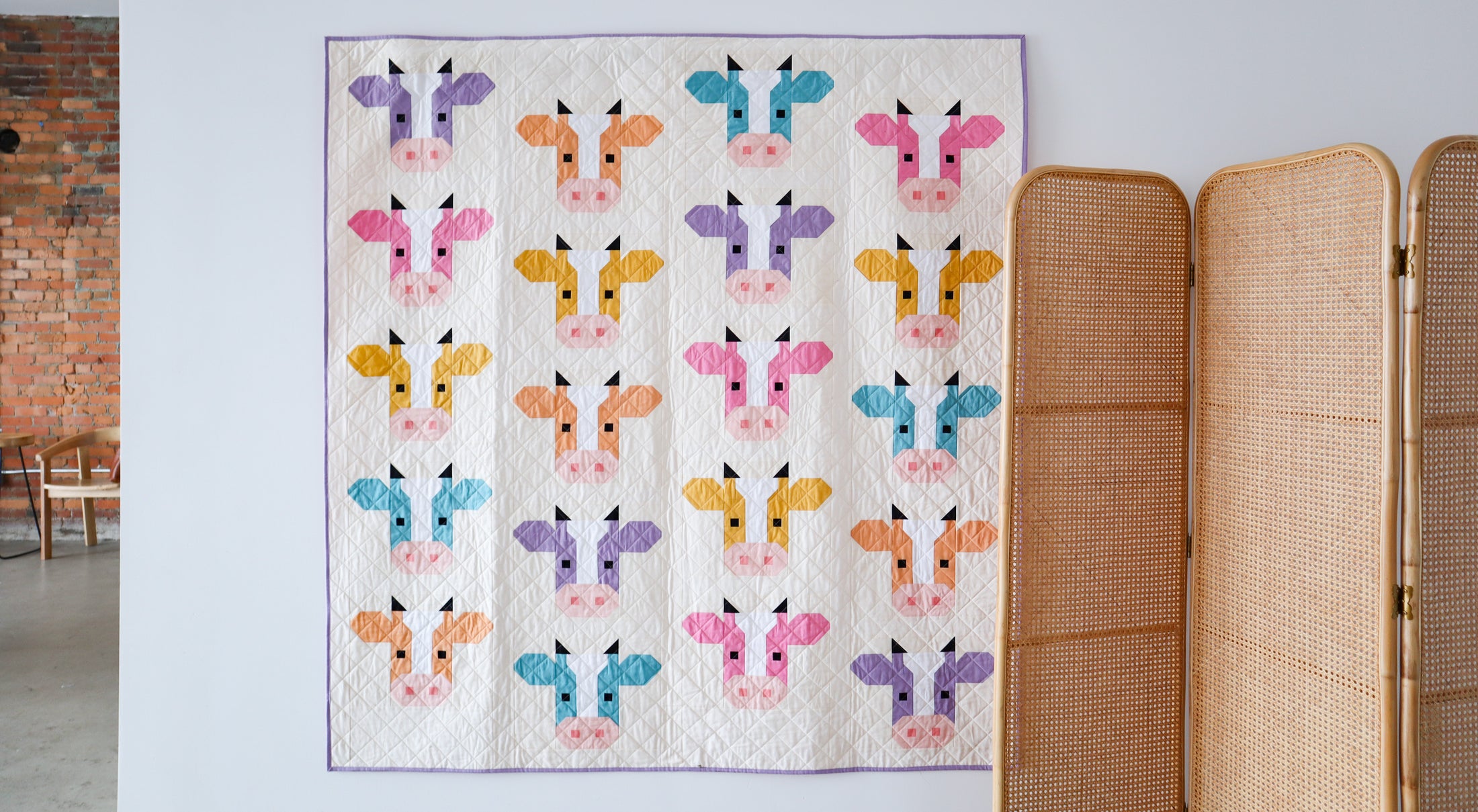 Annabelle Quilt Pattern - A Cow Quilt - The Spring Sample - Cotton and Joy