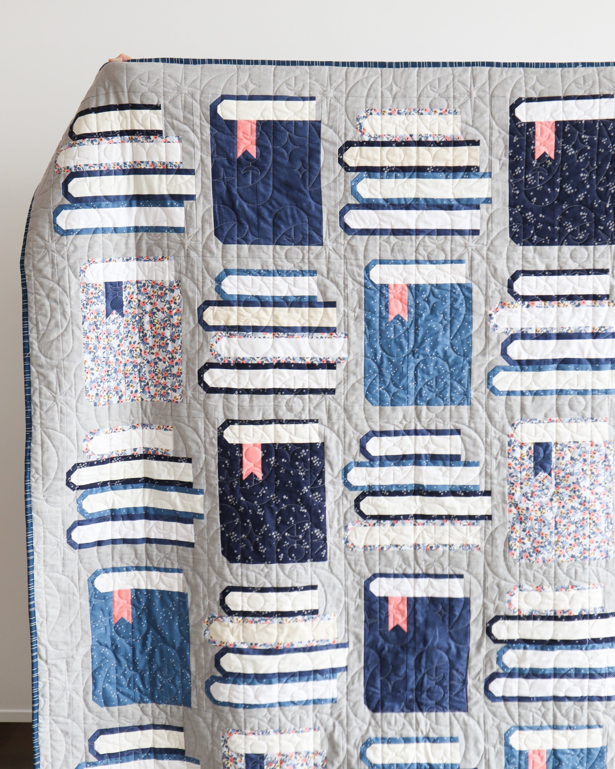 Book Nook Quilt - The Navy One - Cotton and Joy
