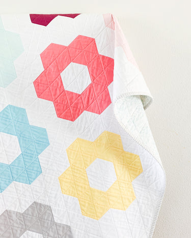 Hexie Blooms Quilt Pattern