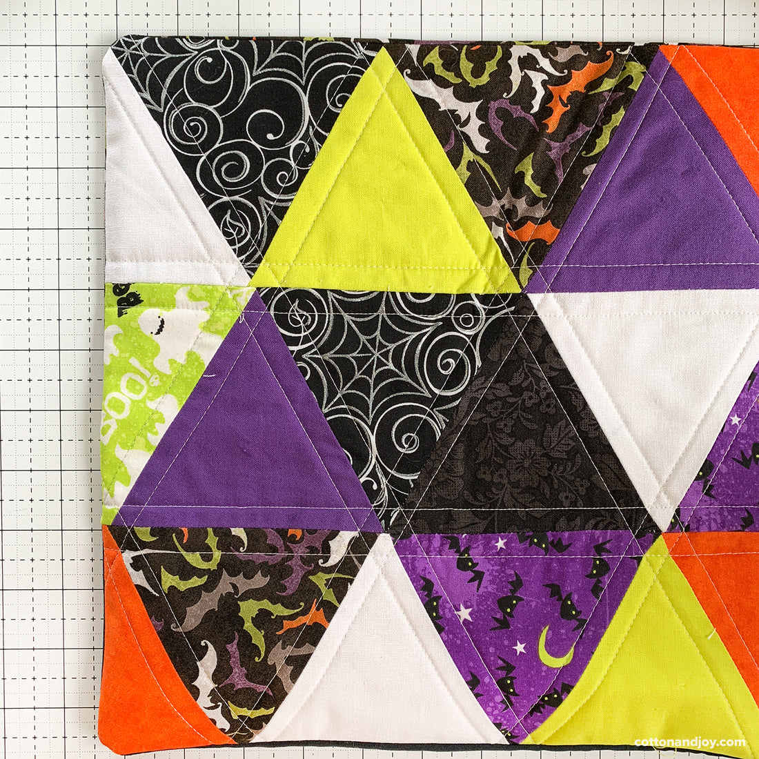 Quilted Triangle Pillow Tutorial - Cotton and Joy
