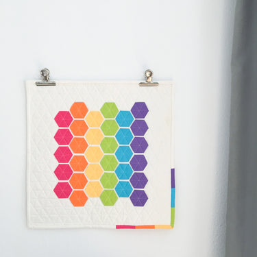 Modern Hexies Quilted Wall Hanging