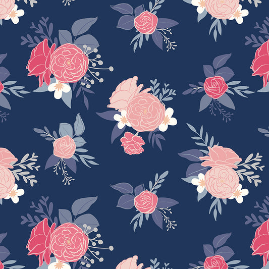 South Hill Main in Navy by the 1/2 yard