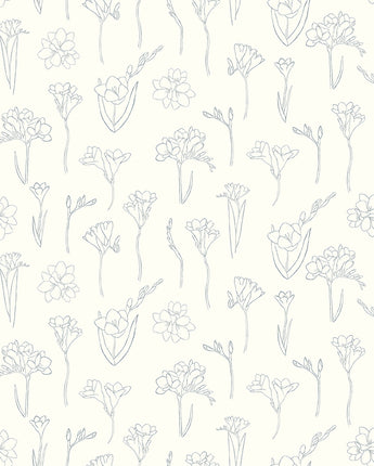 South Hill Freesias in Cream by the 1/2 yard