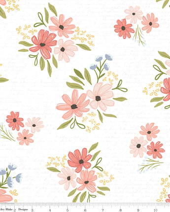 Between the Pages - Main in White by the 1/2 yard