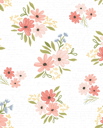 Between the Pages - Main in White by the 1/2 yard