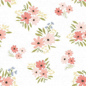 Between the Pages - Main in White by the 1/2 yard