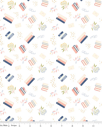 Between the Pages - Bookish Life in White by the 1/2 yard