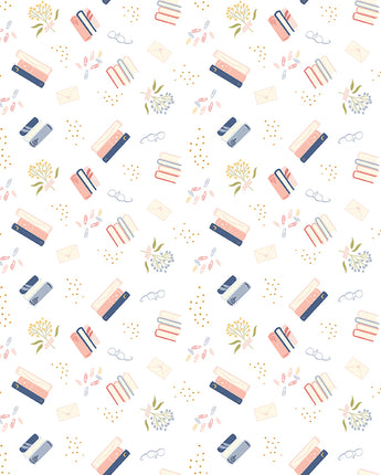 Between the Pages - Bookish Life in White by the 1/2 yard
