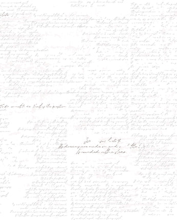 Between the Pages - Manuscript in White by the 1/2 yard