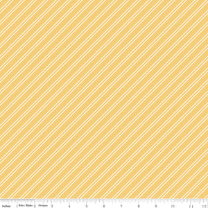 Between the Pages - Stripes in Honey by the 1/2 yard