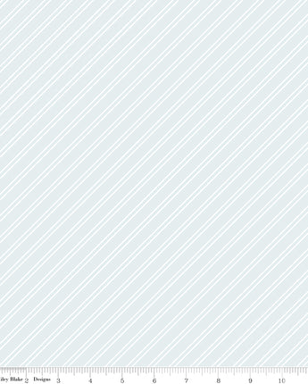 Between the Pages - Stripes in Iceberg by the 1/2 yard