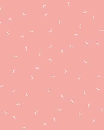 Between the Pages - Open Book in Coral by the 1/2 yard