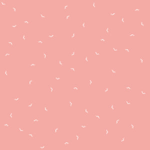Between the Pages - Open Book in Coral by the 1/2 yard