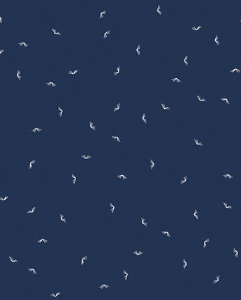 Between the Pages - Open Book in Navy by the 1/2 yard