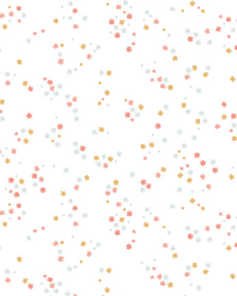 Between the Pages - Flowers in White by the 1/2 yard