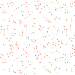 Between the Pages - Flowers in White by the 1/2 yard