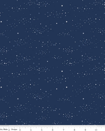 Between the Pages - Starlight in Navy by the 1/2 yard
