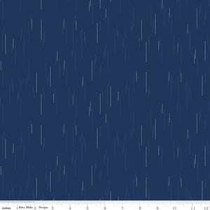 Essence Raindrops in Navy by the 1/2 yard