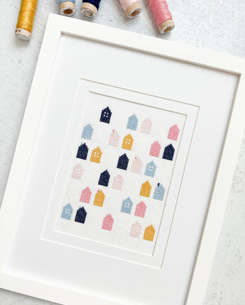 Cozy Village Cross Stitch Pattern (Printed Booklet)