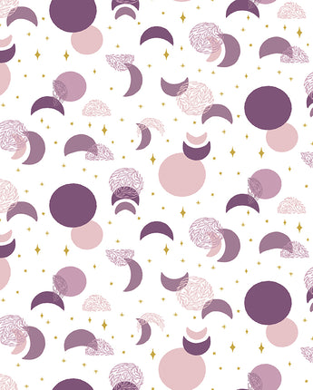 Moonchild Eclipse in Off-White (Gold Sparkle) by the 1/2 yard