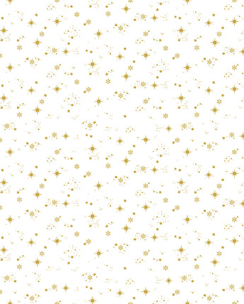 Moonchild Starfall in Off-White (Gold Sparkle) by the 1/2 yard