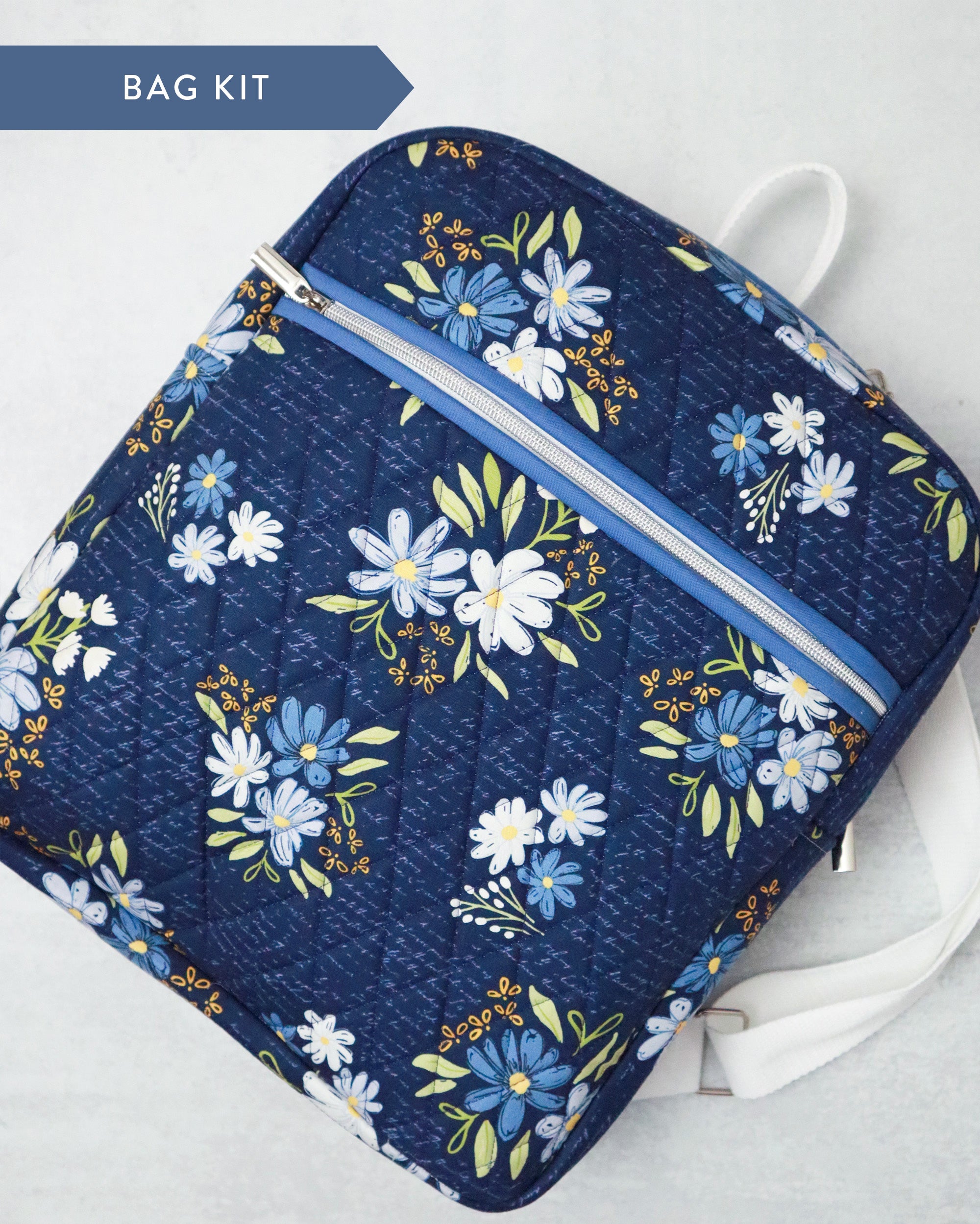 Phoenix Backpack – Floral Navy – Cotton and Joy