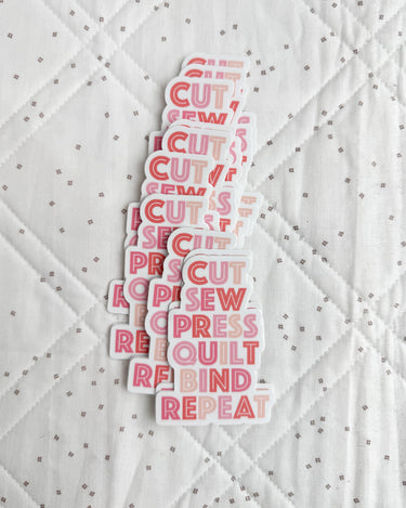 Cut Sew Repeat Quilting Sticker