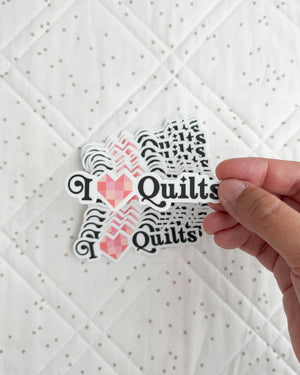 I Heart Quilts Sticker