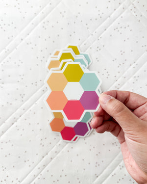 Hexie Blooms - Rainbow Sticker