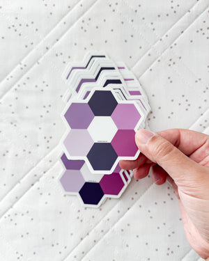 Hexie Blooms - Purple Sticker