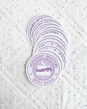 Midnight Quilters Guild Sticker - Purple