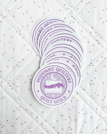 Midnight Quilters Guild Sticker - Purple