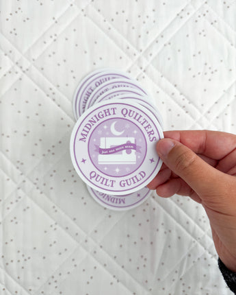 Midnight Quilters Guild Sticker - Purple