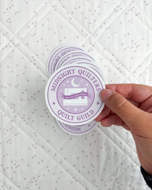 Midnight Quilters Guild Sticker - Purple