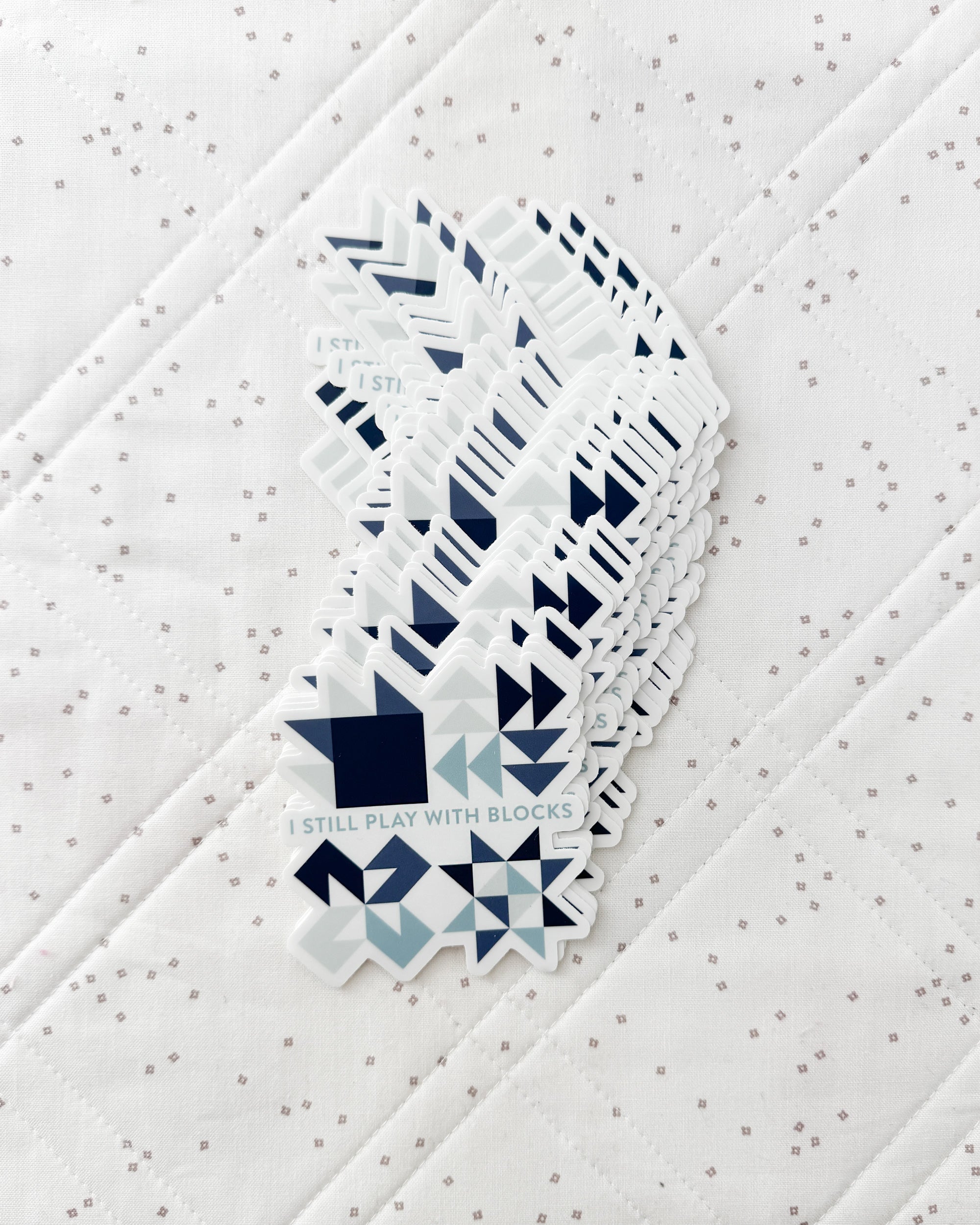 Play With Blocks Sticker - Blue – Cotton and Joy