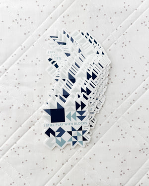 Play With Blocks Sticker - Blue