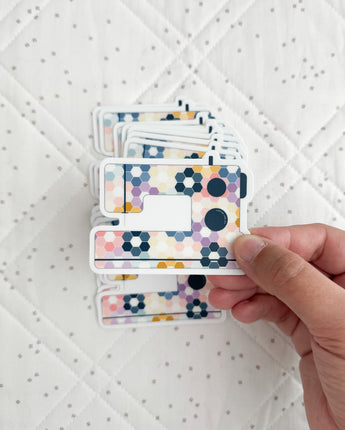 Sewing Machine Sticker - Hexies