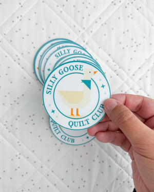 Silly Goose Quilt Club Sticker - Teal