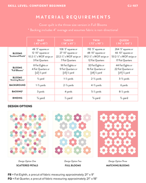 Hexie Blooms Quilt Pattern