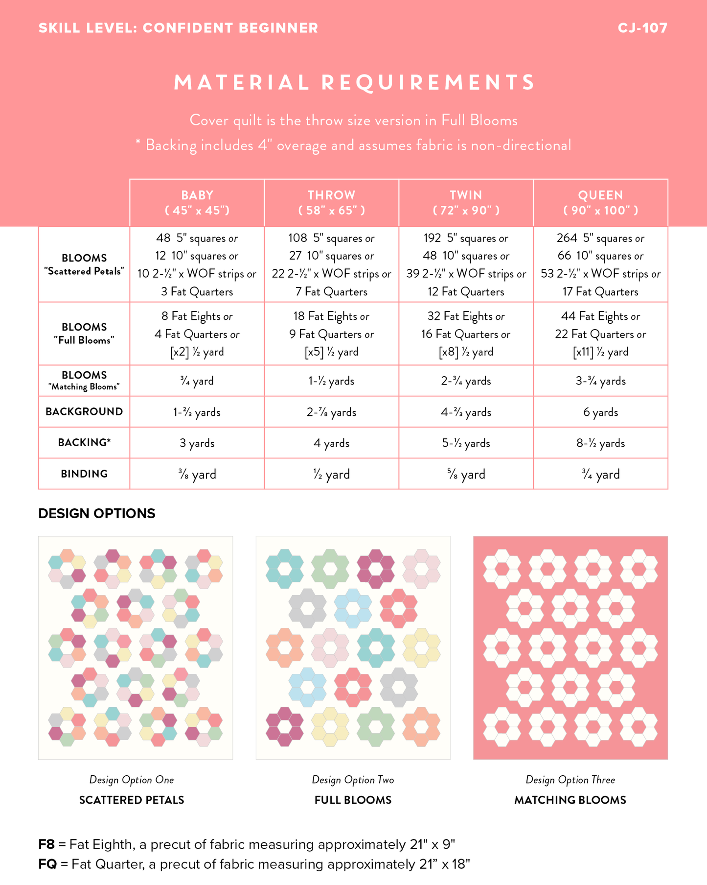 Hexie Blooms Quilt Pattern (Download)