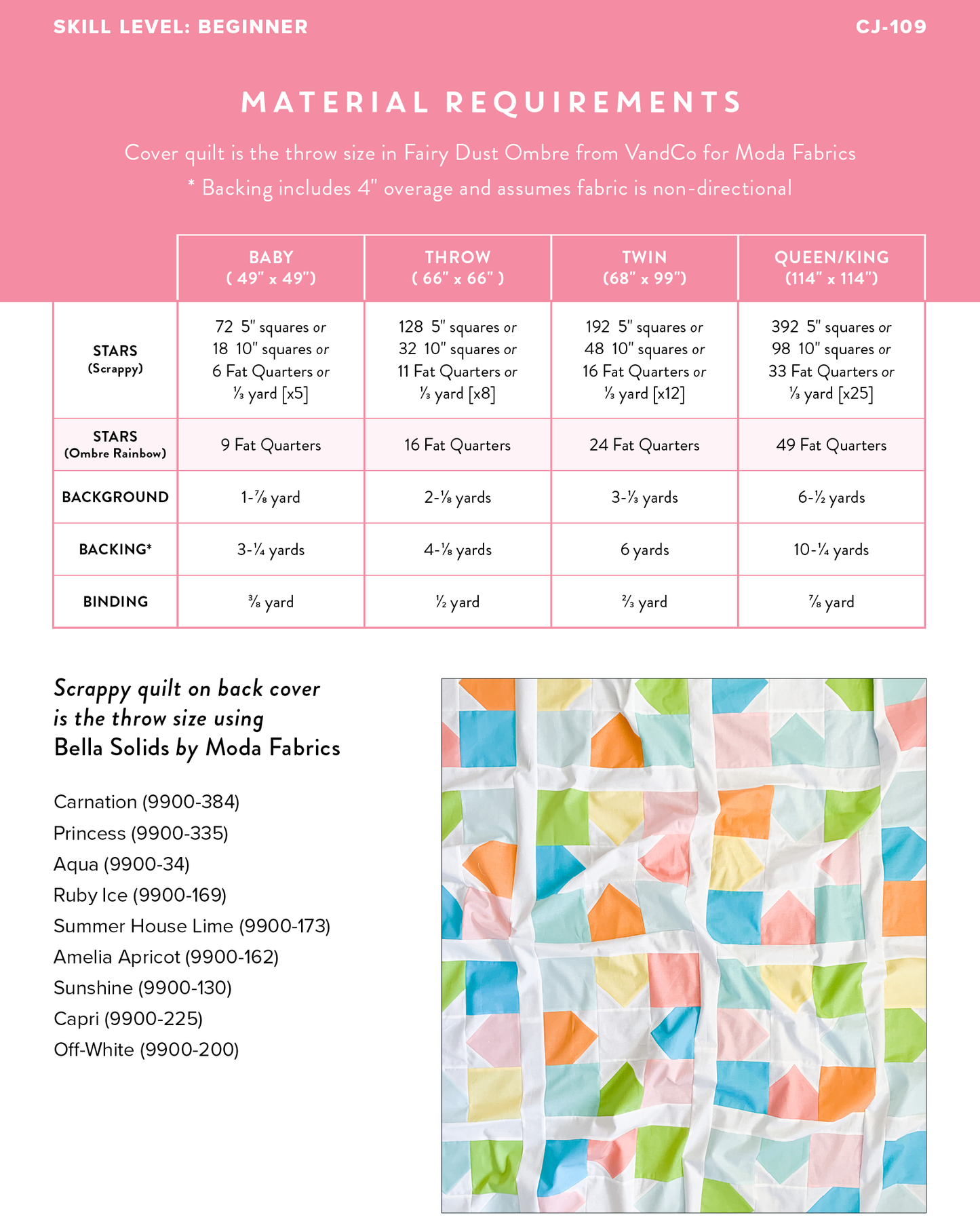 Joyful Stars Quilt Pattern (Download)